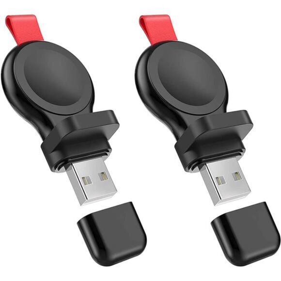 Watch Charger for Apple Watch Series 7, 2Pack Portable Magnetic iWatch Charger - Picture 1 of 7
